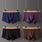 Modal Ultra-soft Solid Mid-waist Men's Boxer Briefs
