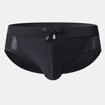 Men Sexy Sheer Patchwork Swim Briefs