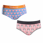 Couple 2 PCS Cotton Cartoon Breathable Underwear