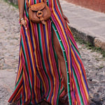 Nancy | Summer Casual Striped Printed Shirt Maxi Skirt