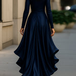 Camila | Draped Ruffle Maxi Dress