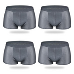 4 Pack Mesh Breathable Ice Silk Underwear Boxer