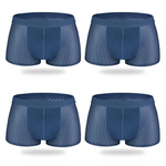 4 Pack Mesh Breathable Ice Silk Underwear Boxer