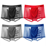 4 Pack Mesh Breathable Ice Silk Underwear Boxer