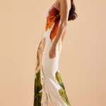 Kira | Resort Vibes Elegant Floral Print One-shoulder Maxi Dress