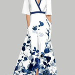 Skyler | Seaside Glam Elegant Mid Sleeve Maxi Dress Ensemble
