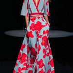 Skyler | Seaside Glam Elegant Mid Sleeve Maxi Dress Ensemble
