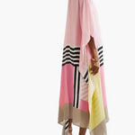Regan | Pink Candy Stripe Kaftan