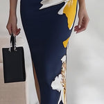 Khadija | Beach Glam Elegant Workplace Festival Midi Dress