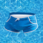 Men's Breathable Boxer Drawstring Swimming Trunks