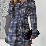 MARIA™ - Elegant Slimming Check Dress for Autumn & Winter