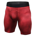 Mens 3D Printed Elastic Quick Dry Fitness Sport Shorts