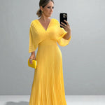Hollis | Elegant Pleated Maxi Dress