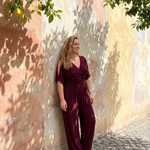 Camille | Cold-Shoulder Wrap-Waist Jumpsuit