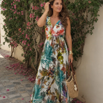 Zake | Sleeveless Empire Waist Midi Dress
