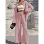 VANORA™ – Comfy Long Sleeve Blouse and Trouser Co-ord Set