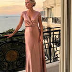 Hazel | Cap Sleeve Wrap Maxi Dress