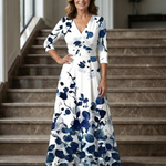 Brya | Cross Wrap Neck Midi Dress