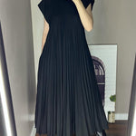 Sophia - Elegant Spliced Pleated Maxi Dress