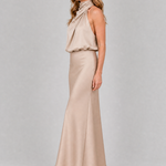 Natalie | Draped Neck Midi Dress