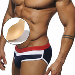 Men's Nautical Stripe Swim Briefs with Removable Pad