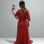 Hollis | Elegant Pleated Maxi Dress