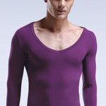 Mens Ultra Soft Low Cut V-Neck Thermal Shirt