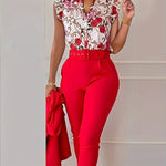 Lucinda | Elegant Set with Ruffled Sleeves