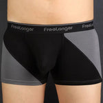 FreeLonger Men's Big Pouch Breathable Seamless Trunks