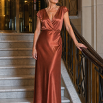 Hazel | Cap Sleeve Wrap Maxi Dress