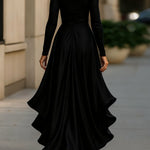Camila | Draped Ruffle Maxi Dress