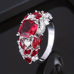Emerald Floral Cluster Ring