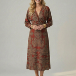 Mikayla | Natural Wrap Midi Dress