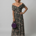 Ava | Off-Shoulder Flow Midi Dress