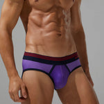Men’s Spliced Lines Briefs in Ombre