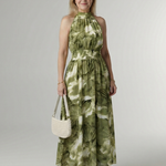 Jayla | Gathered Halter Midi Dress