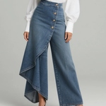 Calvra™ | Denim Wrap Trousers