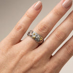 Dragonfly Sunflower Silver Ring