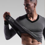 Mens Base Layers V-Neck Thermal Shirt