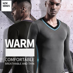 Mens Base Layers V-Neck Thermal Shirt