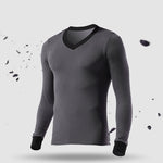 Mens Base Layers V-Neck Thermal Shirt