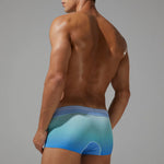 Men’s Spliced Lines Trunks in Ombre