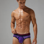 Men’s Spliced Lines Briefs in Ombre