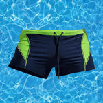 Mens Patchwork Quick Dry Swimwear Shorts Trunks
