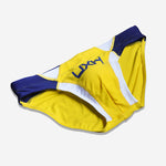 Men's Contrast Color Retro Mesh Bikini Briefs