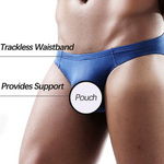 4 Pack Men's Support Pouch Traceless Ice Silk Underwear