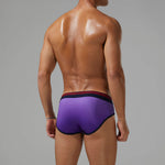 Men’s Spliced Lines Briefs in Ombre