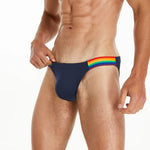 Men's Sexy Rainbow Pride Mesh Bikini