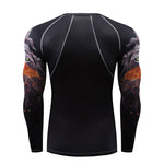 Mens Elastic Sport Training Quick Drying Printing Tops