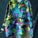 Milanne | Summer Forest Art Printed Women's Casual Shirt
